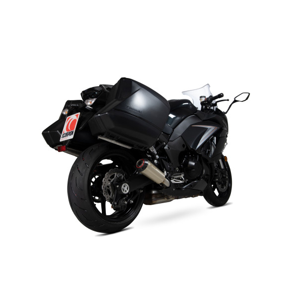 Scorpion Exhaust Kawasaki Z1000 SX 2014 - 2016 Red Power Slip-on (Pair) Titanium Sleeve